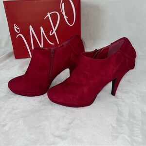 IMPO Rubino Phoenix Red Heeled Ankle Boots 7.5